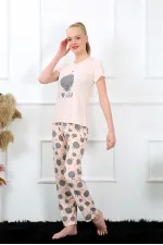 Moda Çizgi Kadın Kısa Kol Pijama Takım 20410