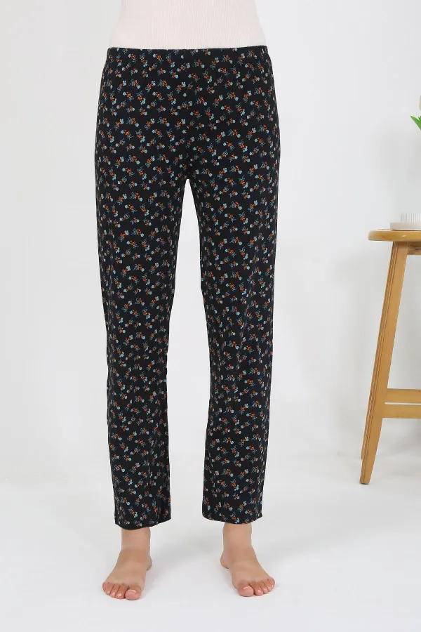 Moda Çizgi Kadın Penye Desenli Tek Alt Pijama 27528