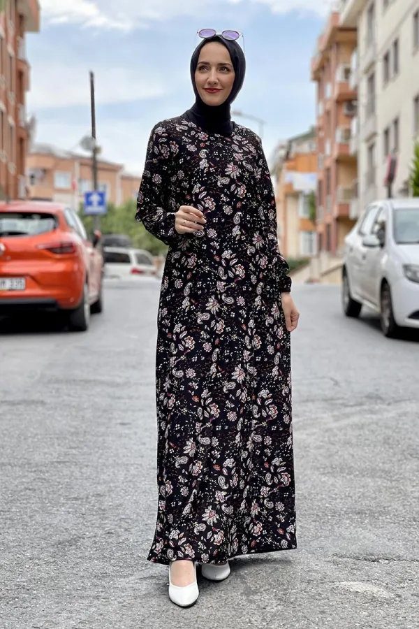 Moda Çizgi Tesettür Elbise