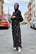 Moda Çizgi Tesettür Elbise