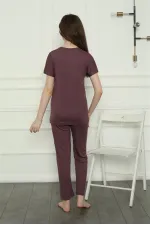 Moda Çizgi Kız Çocuk Penye Pijama Takım 20399