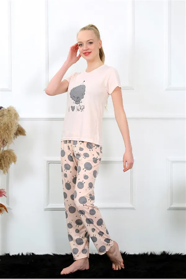 Moda Çizgi Anne Kız Aile I Love Yoga Pijama Takım Ayrı Ayrı Satılır 50101