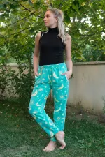 Moda Çizgi Kadın Welsoft Polar Tek Alt Pijama 210057