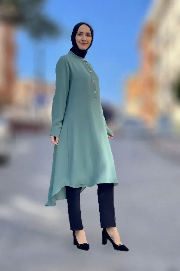 Moda Çizgi Desenli Tunik