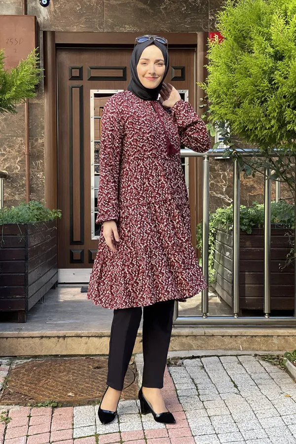 Moda Çizgi Desenli Tunik