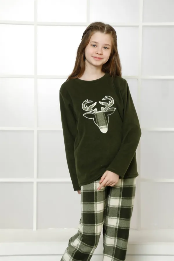 Moda Çizgi WelSoft Polar Çocuk Pijama Takımı 4633