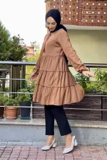 Moda Çizgi Desenli Tunik