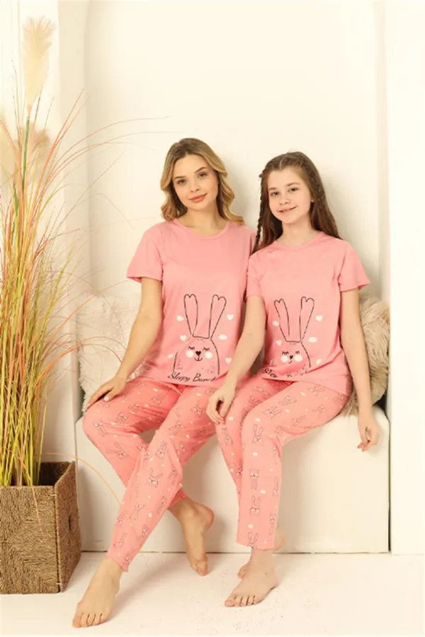 Moda Çizgi Anne Kız Aile Pijama Takım Ayrı Ayrı Satılır 50100