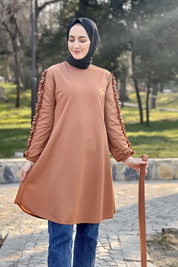 Moda Çizgi Desenli Tunik