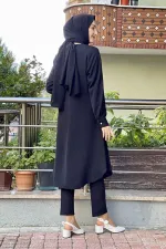 Moda Çizgi Desenli Tunik