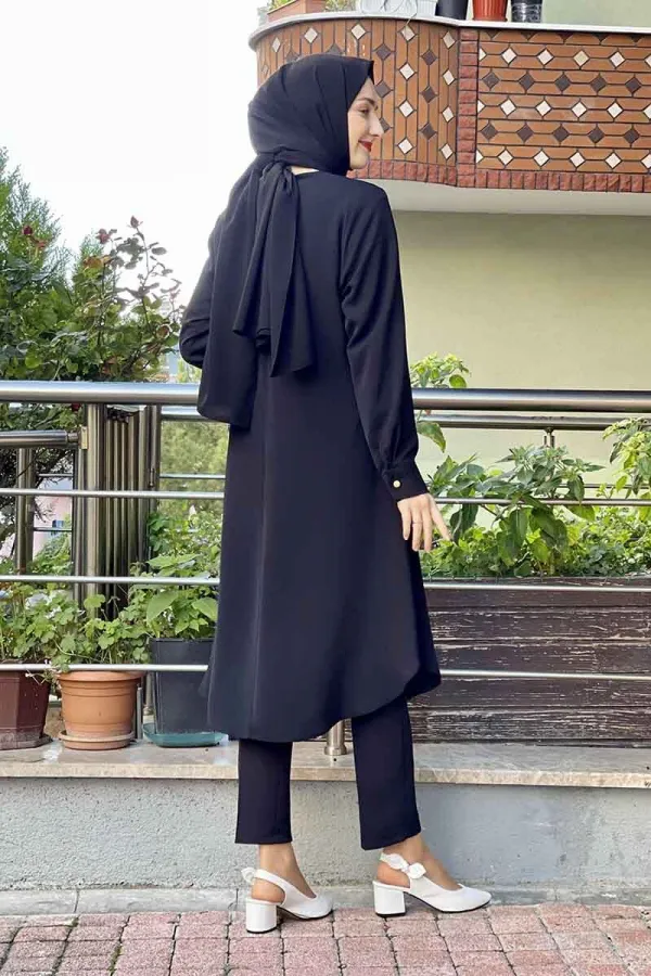 Moda Çizgi Desenli Tunik