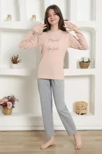 Moda Çizgi Kız Çocuk Penye Pijama Takım 20425