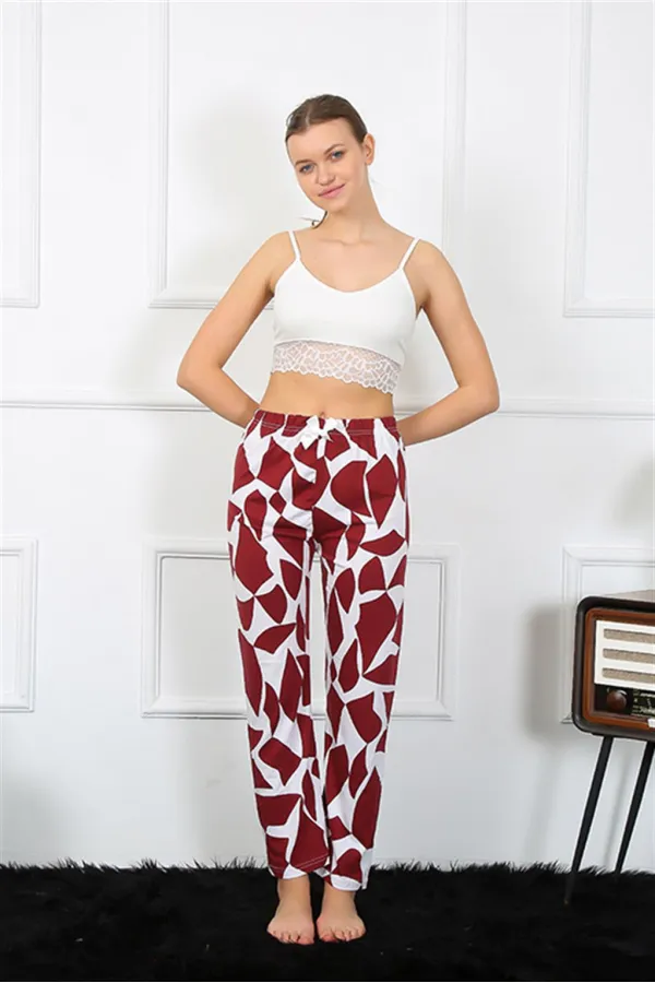 Moda Çizgi Kadın Pamuklu Alt Pijama 27461