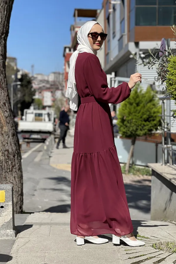 Moda Çizgi Tesettür Elbise