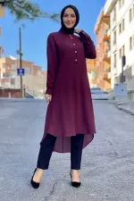 Moda Çizgi Desenli Tunik