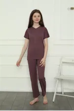 Moda Çizgi Kız Çocuk Penye Pijama Takım 20399