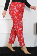 Moda Çizgi Kadın Büyük Beden Tek Alt Pijama 27503