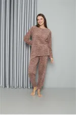 Moda Çizgi Welsoft Polar Kadın Pijama Takımı 8519