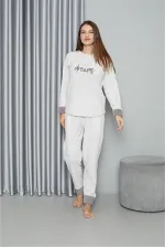 Moda Çizgi Welsoft Polar Kadın Pijama Takımı 8515