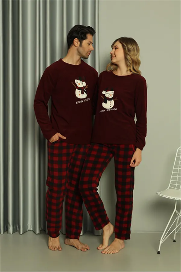 Moda Çizgi Welsoft Kadın Polar Sevgili Kombini Pijama Takımı 50120 Tek Takım Fiyatıdır