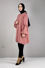 Moda Çizgi Desenli Tunik