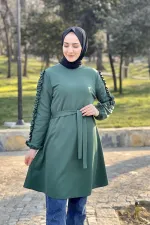 Moda Çizgi Desenli Tunik